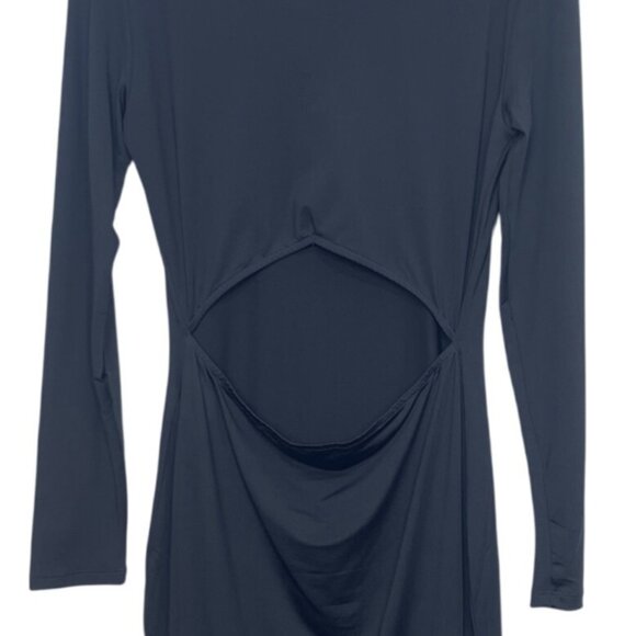Vero Moda Long Sleeve Open Back Mini Dress Blue Medium New - Picture 7 of 10